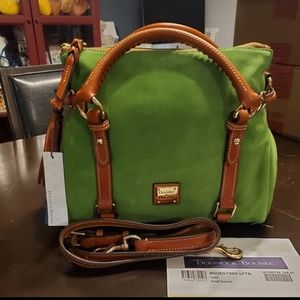 NWT DOONEY & BOURKE SUEDE SATCHEL *LEAF*